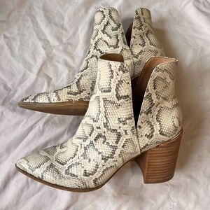 Steve Madden Snake Print Ankle Boots
